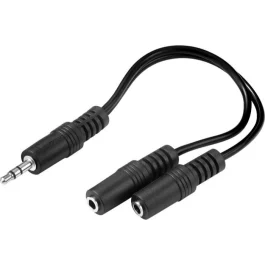 Sandberg MiniJack Splitter 1->2, 1 Stykk, SEN-502-16