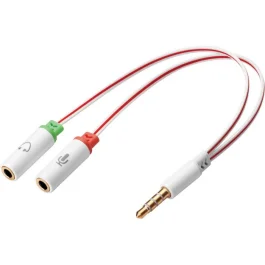 Sandberg headset-konverter Dobbel->Singel, 1 Stykk, SEN-508-59
