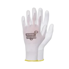 Gloves Pro Thin Leaf Grips Arbeidshansker, Hvit/lilla, 12 Par, SGP-5604-060-WHT-6, str. 6