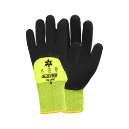 Gloves Pro Ice Grip arbeidshansker, Sort/Gul, 12 Par, SGP-5618-080-BLK-8, str. 8