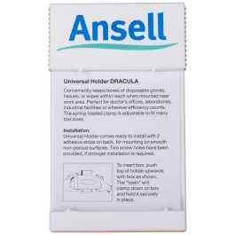 Ansell Hanskeholder – Justerbar, Veggmontert (132415111, Hvit, 1 Stykk)