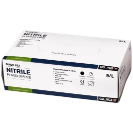 Guide 622 Pudderfri nitril engangshanske