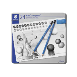 Staedtler Blyant Mars Lumograph – Premium Kvalitet (STA100G24, 5 Eske)