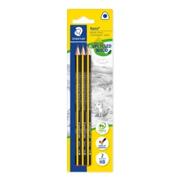 Staedtler Blyant Noris – Upcycled Tre, Høy Bruddstyrke (STA183HBBK3, 1 Eske)