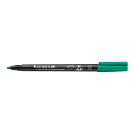 Staedtler Lumocolor Penn – Hurtigtørkende, Luktsvakt (STA3175, Grønn, 10 Eske)