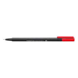 Staedtler Fineliner Triplus – Ergonomisk Design, Vannbasert Blekk (STA3342, Rød, 10 Eske)