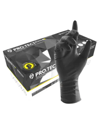 Unigloves PRO.TECT Nitrilhansker – Ekstra Sterk, Vannavstøtende(GA0071, Svart, 1000 Stykk, størrelse-XS)