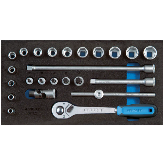 Gedore Check-Tool-innsats med sortiment  3/8" - 1500 CT1-30
