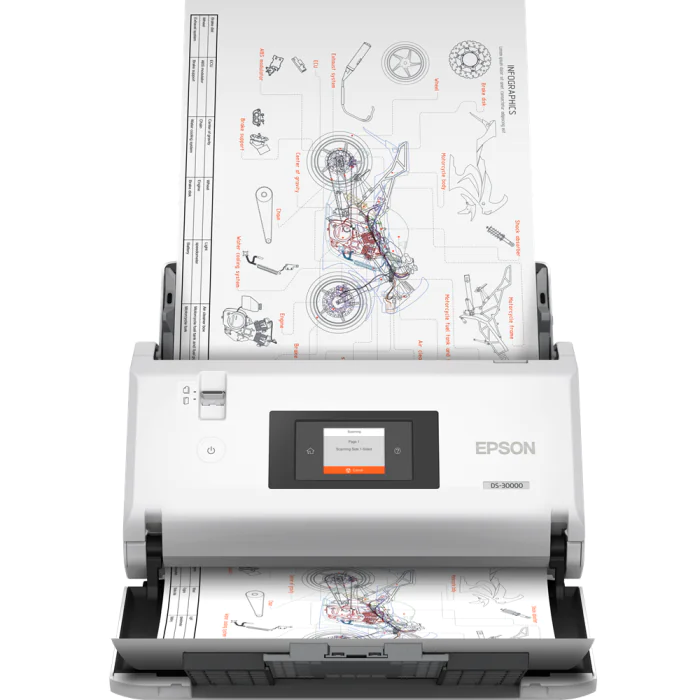 Epson WorkForce DS-30000 A3 Skanner – Rask og Kompakt (EPSB11B256401, 1 Eske)