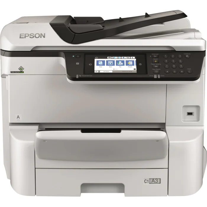 Epson WorkForce Pro A3 Multifunksjonsskriver – Rask Utskrift, Miljøvennlig (EPSCG69401, 1 Eske)