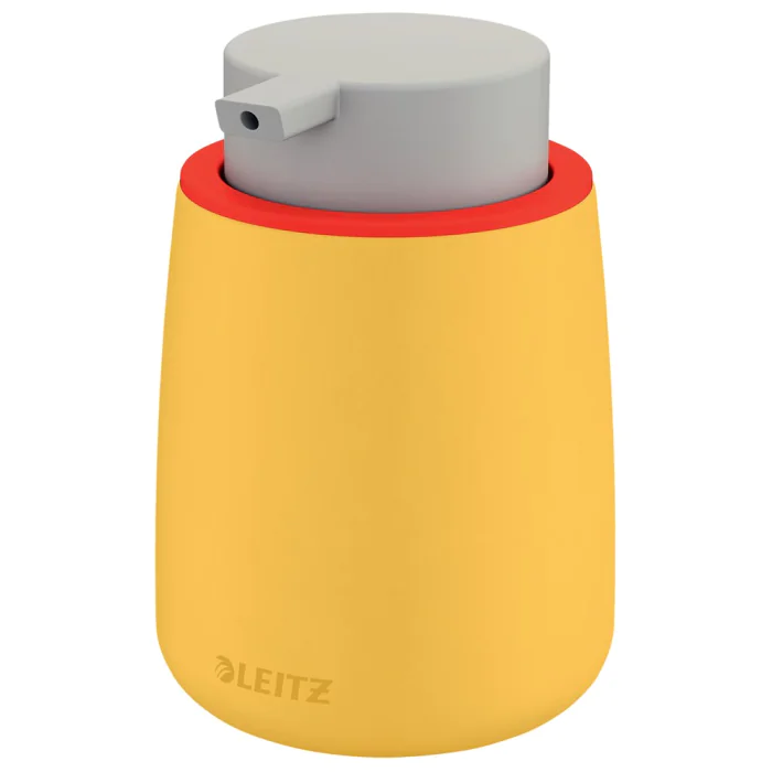 Leitz Cosy Pumpedispenser – Keramisk, Elegant Design (LTZ54040019, Gul, 1 Eske)