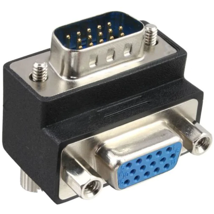 MicroConnect VGA 15-pinners 90° Adapter M/F, 1 Stykk, SEN-MONGFMA