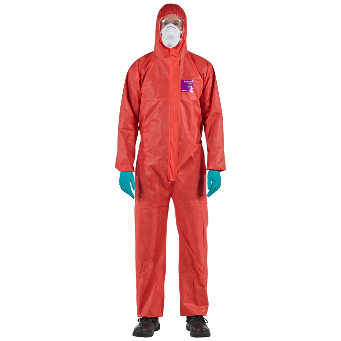 Ansell AlphaTec Korttidsdress – Partikkelsikkerhet og Høy Slitestyrke (Rød, Hvit, Blå), SSK-864