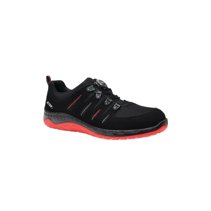 Elten Maddox Boa® Black/Red Low - S3 - Vernesko