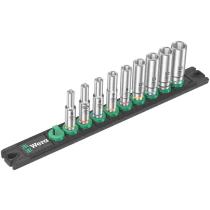 Wera  - Sokkelskinne A dyp 1 - Pipesett, 9 Deler