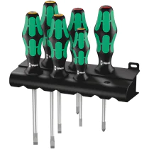 Wera 334/6 - Rack - Skrutrekkersett, 6 Deler