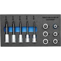 Gedore Skrutrekkerbits-pipenøkkelsett 1/2" i 1/3 CT-modul - 1500 CT1-INX 19 LK