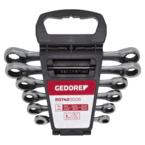 Gedore Dobbelringskrallespennsett 8-19 mm 6 deler - R07405006