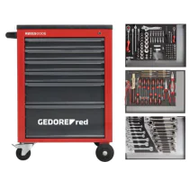 Gedore Verktøysett i.t.trolley Mekaniker rød 129 deler - R21560004