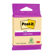 3M Super Sticky Notater – Dobbelt Så Sterk Klebeevne (3M6920SS1CY, 1 Eske)