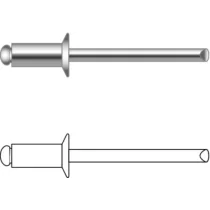 Arvid Nilsson Blindnagle ISO 15978 Aluminium / stål 4 × 16