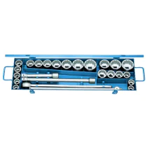 Gedore Pipenøkkelsett 3/4" 25 deler UD-profil mm+tommer - D 32 EMAU-2