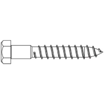 Arvid Nilsson Fransk treskrue DIN 571 Varmgalvanisert 12 × 300/180