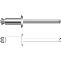 Arvid Nilsson Blindnagle Aluminium / stål 4,8 × 22