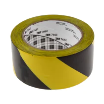 3M Hazard Warning Tape – Rask installasjon, høy synlighet(766, Svart/gul, 6 Stykk)
