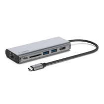 Belkin USB-C 6-i-1 Multiport Adapter – Utvid USB-C-porten (BEL69070, 1 Eske)