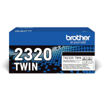 Brother TN2320 TWIN-pack Tonere – Høy kapasitet (BROTN2320TWIN, 1 Eske)