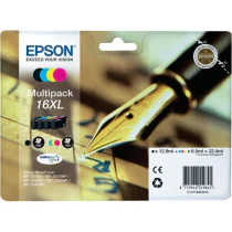 Epson T1636 Multipack – 4 Farger, Høy Kapasitet (EPST16364012, Flerfarget, 1 Eske)