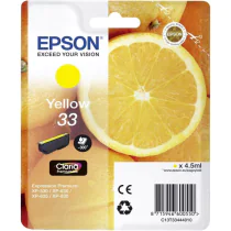 Epson Claria Premium Blekk – Høy kvalitet, langvarig (EPST33444012, Gul, 1 Eske)
