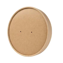 Green Box PLA-belagt pappmembranlokk, brun, 300 stykker, SGB-DFC0888-Lids, size 150 mm