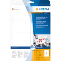 HERMA Etiketter Movables – Stabilt Festet, Helt Avtakbare (HER4350, 1 Eske)