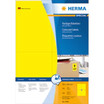 HERMA Fargede Etiketter – Permanent Heftende (HER4396, Gul, 1 Eske)