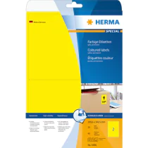 HERMA Fargede Etiketter – Permanent Heftende (HER4496, Gul, 1 Eske)