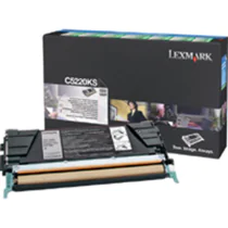 Lexmark C52X Toner – Høy kapasitet, kostnadseffektiv (LEXC5220KS, Svart, 1 Eske)