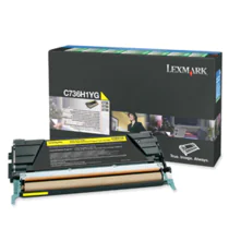 Lexmark C736 Toner – 10.000 Sider Kapasitet (LEXC736H1YG, Gul, 1 Eske)