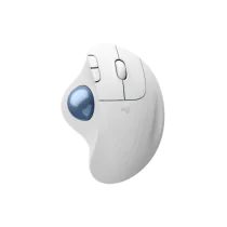 Logitech Ergo M575S Trådløs Styrekule – Ergonomisk Design, Stille Klikk (LOG910007030, Off-White, 1 Eske)