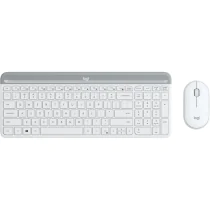 Logitech MK470 Slim Trådløst Sett – Trådløs, Kompakt (LOG920009201, Hvit, 1 Eske)