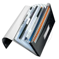 Leitz WOW PP Mappe – Høy Kvalitet, Lettvekts (LTZ45890095, Svart, 1 Eske)