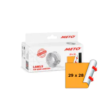 Meto 30007370 Permanentklebende prisetiketter 5000 stk neon oransje