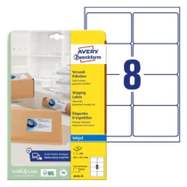 Avery J8165-25 Adresseetiketter 99.1 x 67.7 mm hvit