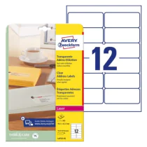Avery L4772-25 Adresseetiketter 99,1 x 42,3 mm transparent