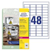 Avery L4778-8 Værbestandige filmetiketter 45,7 x 21,2 mm hvit