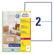 Avery LR7168-100 Resirkulerte adresseetiketter 199,6 x 143,5 mm off-white