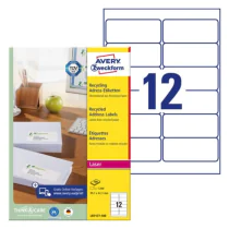 Avery LR7177-100 Resirkulerte adresseetiketter 99,1 x 42,3 mm off-white