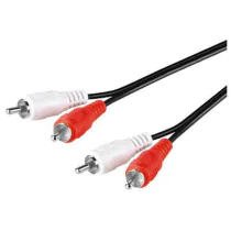 MicroConnect Stereo RCA-kabel; 2 x RCA hann til RCA hann, 0,5m, 1 Stykk, SEN-AUDCC05