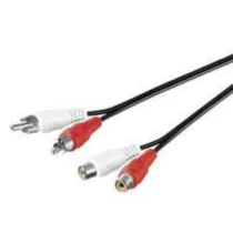 MicroConnect Stereo RCA Forlengelseskabel; 2 x RCA hann til RCA hunn, 1,5 m, 1 Stykk, SEN-AUDCH2